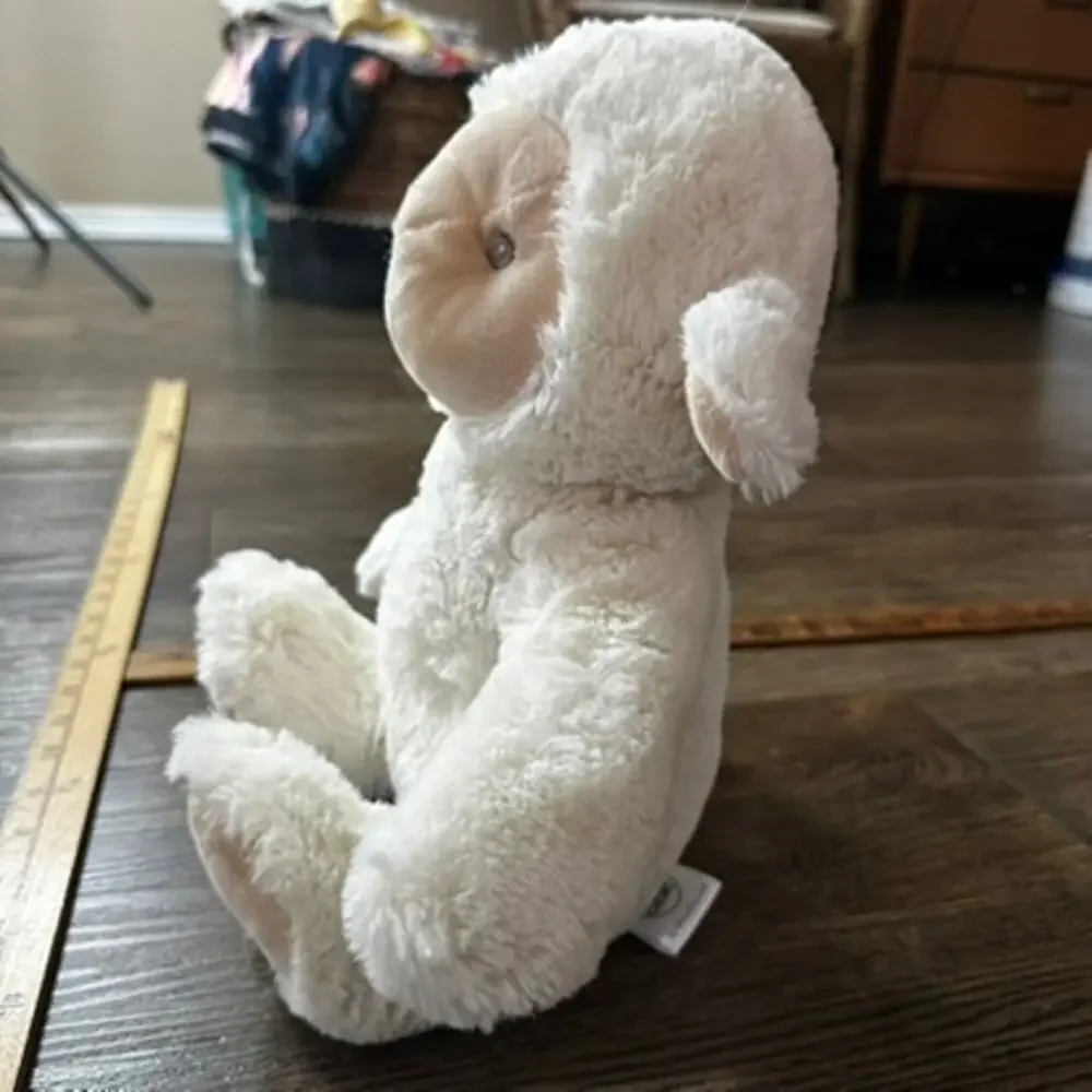 SILVER ONE Cream White Lamb Plush 12" Soft Cuddly Squishy - Picture 4 of 11